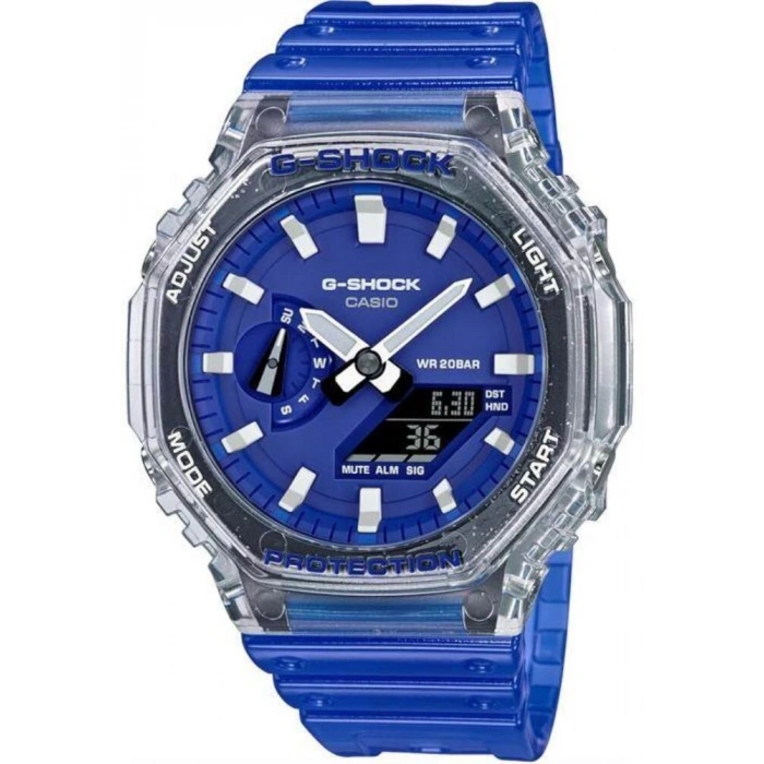 Casio G-Shock GA-2100HC Şeffaf Mavi Plastik Orijinal Saat Kordonu