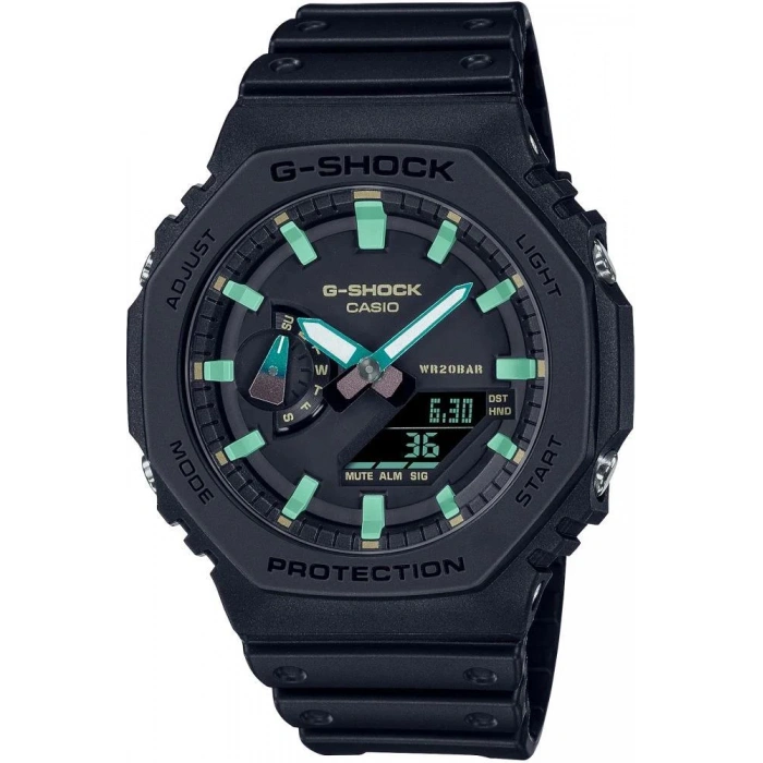 Casio G-Shock GA-2100RC-1ADR Siyah Renk 20 ATM Su Geçirmez Spor Erkek Kol Saati