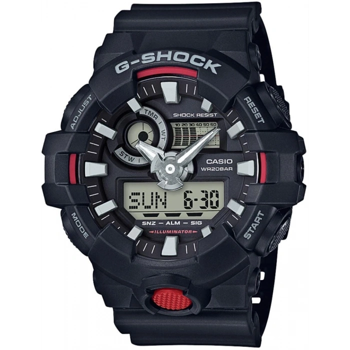 Casio G-Shock GA-700 Siyah Orijinal Saat Kordonu - Plastik Tokalı