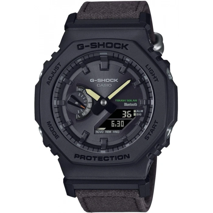 Casio G-Shock GA-B2100CT-1A5DR Kumaş Kordon Siyah Renk Bluettoth Bağlantılı Yeni Erkek Kol Saati