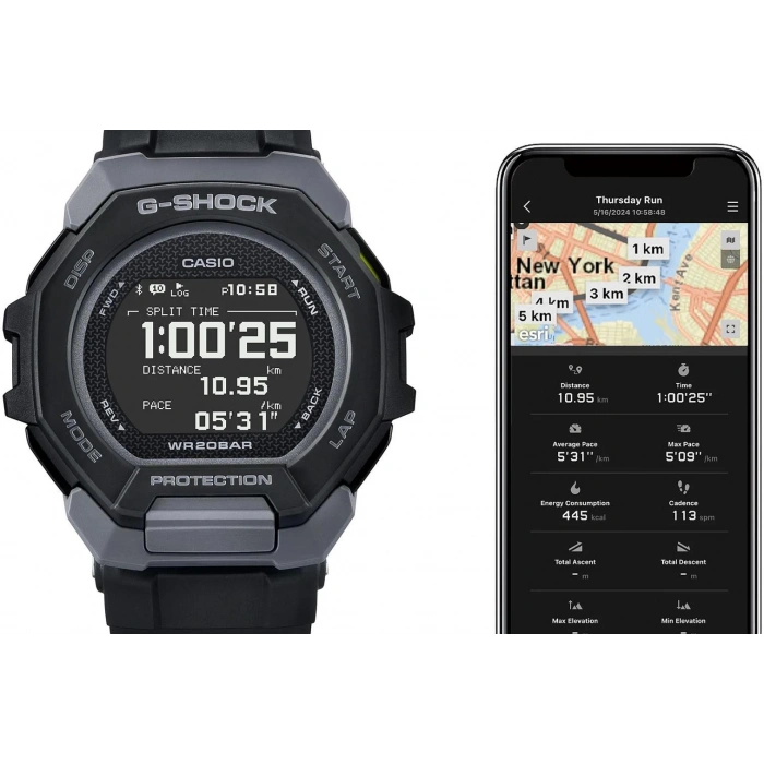 Casio G-Shock GBD-300-1DR Siyah Renk 20 ATM Su Geçirmez Yeni Bluetooth Bağlantı Erkek Kol Saati