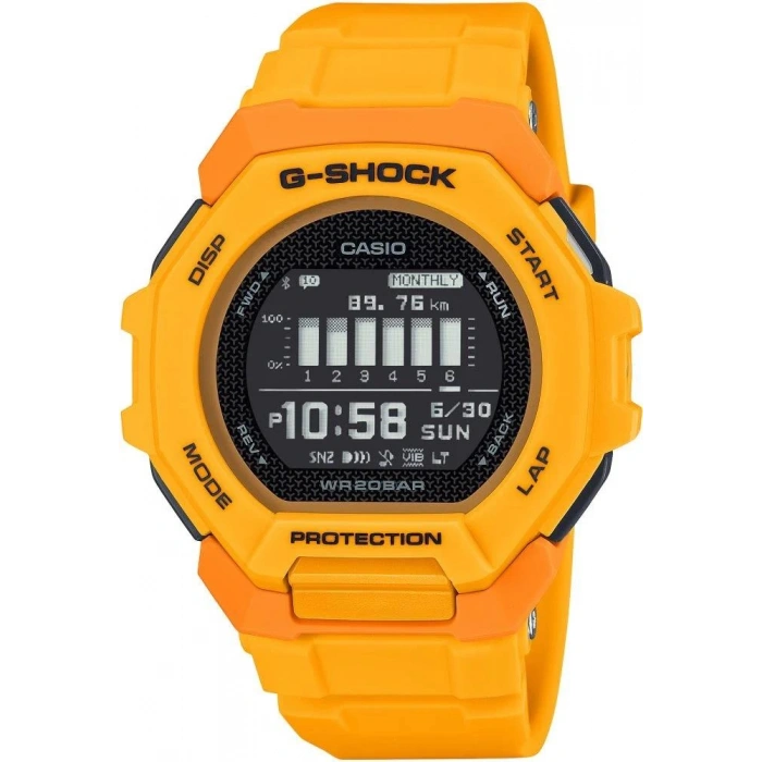 Casio G-Shock GBD-300-9DR Sarı Renk 20 ATM Su Geçirmez Yeni Bluetooth Bağlantı Erkek Kol Saati