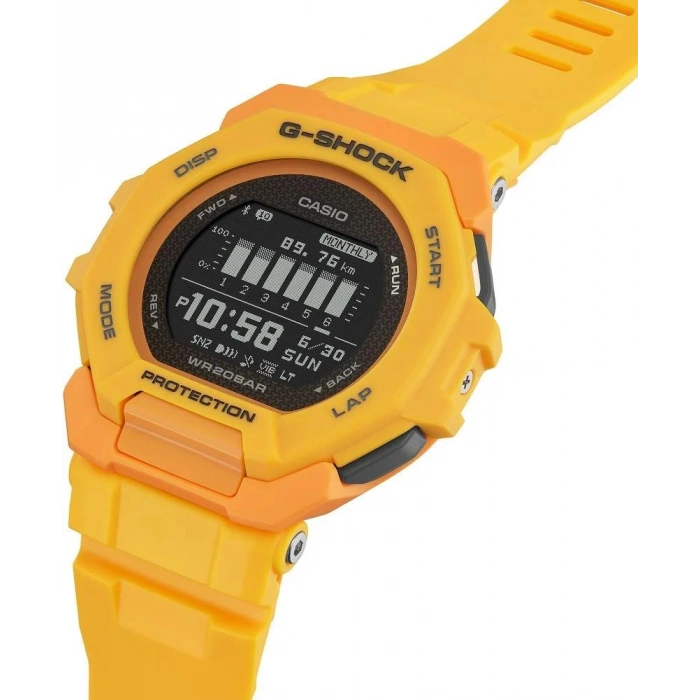 Casio G-Shock GBD-300-9DR Sarı Renk 20 ATM Su Geçirmez Yeni Bluetooth Bağlantı Erkek Kol Saati