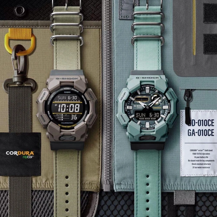 Casio G-Shock GD-010CE-5DR Kumaş Kordon 20 ATM Su Geçirmez Yeni Erkek Kol Saati