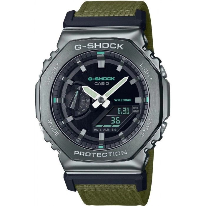 Casio G-Shock GM-2100CB-3ADR Yeşil Kumaş Kordon Erkek Kol Saati