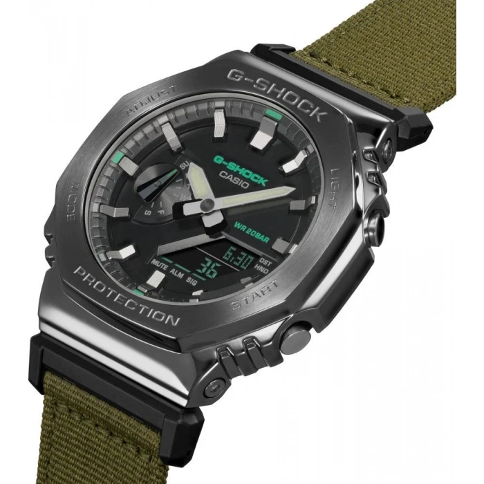 Casio G-Shock GM-2100CB-3ADR Yeşil Kumaş Kordon Erkek Kol Saati