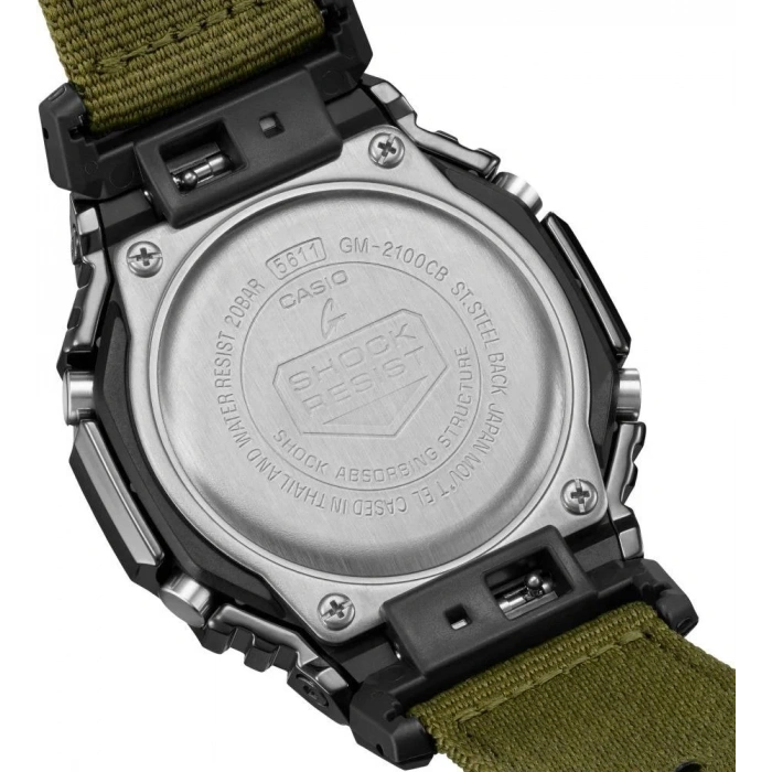 Casio G-Shock GM-2100CB-3ADR Yeşil Kumaş Kordon Erkek Kol Saati