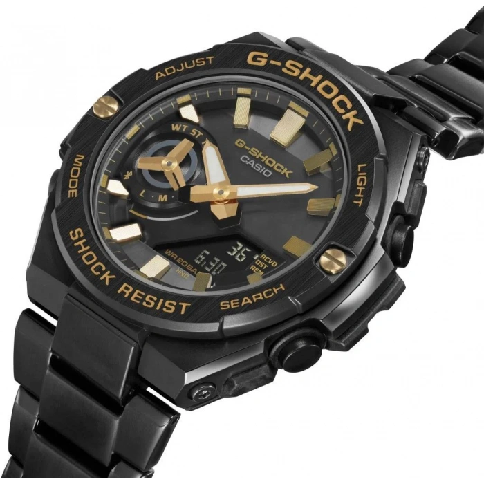 Casio G-Shock GST-B500BD-1A9DR G-STELL Siyah Çelik Güneş Enerjili Bluetooth Bağlantı Spor Erkek Kol Saati