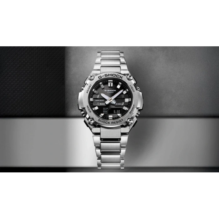 Casio G-Shock GST-B600D-1ADR Çelik Kordon G-Stell Bluetooth Bağlantılı Yeni Erkek Kol Saati
