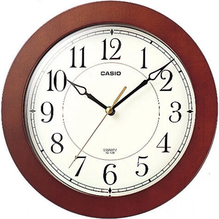 Casio IQ-126-5DF Yuvarlak Rakamlı Duvar Saati