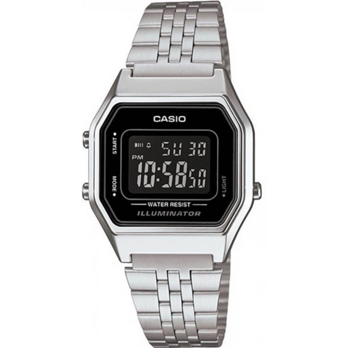 Casio LA680WA-1BDF Kadın / Unisex Kol Saati | Retro Tasarım, Çelik Kordon, Siyah Kadran