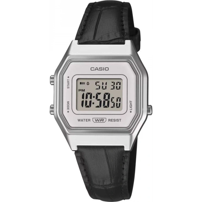 Casio LA680WEL-1DF Gümüş Kasa Siyah Deri Kordon Retro Kadın Kol Saati