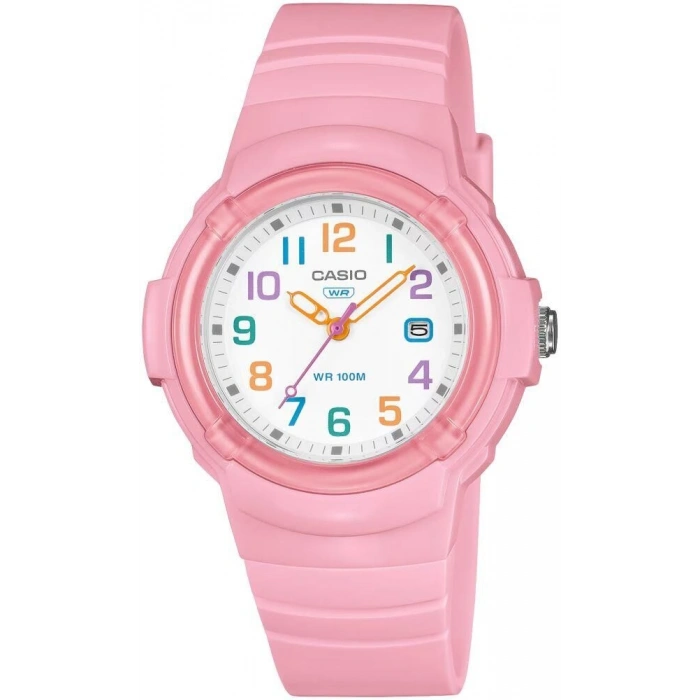 Casio LX-800H-4AVDF Pembe Silikon Kordon Renkli Kadran Kadın Genç Kol Saati