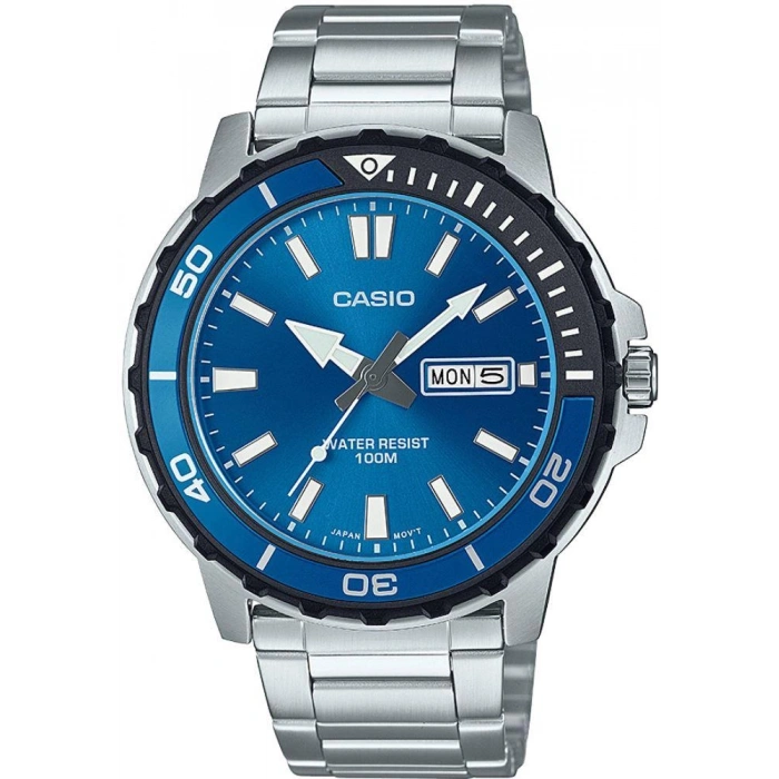Casio MTD-125D-2A1VDF Mavi Kadran Çelik Sportif Erkek Kol Saati