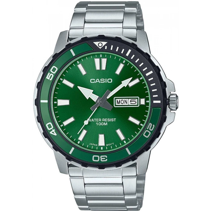 Casio MTD-125D-3AVDF Yeşil Kadran Çelik Sportif Erkek Kol Saati