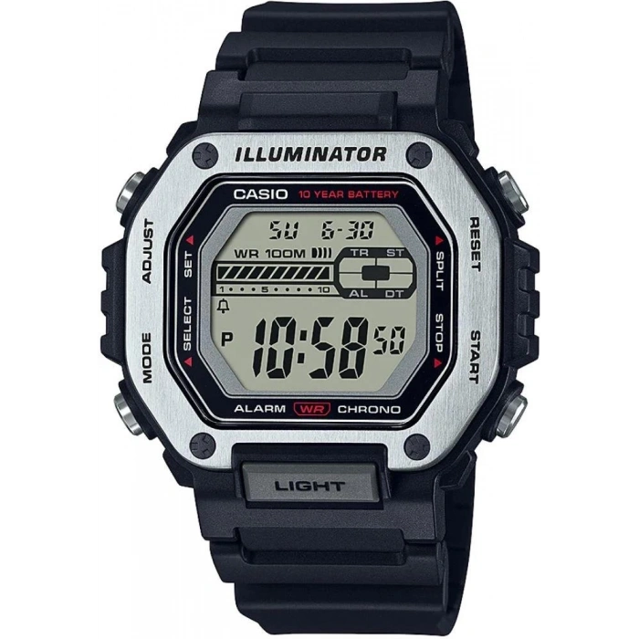 Casio MWD-110H-1AVDF Çelik Bezel Dijital 10 Yıl Pil Ömürlü Erkek Kol Saati