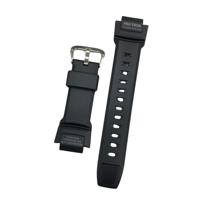 Casio Pro Trek PRG-270 Siyah Orijinal Silikon Saat Kordonu