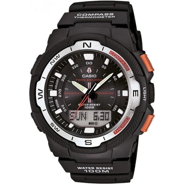 Casio SGW-500 Siyah Orijinal Silikon Saat Kordonu