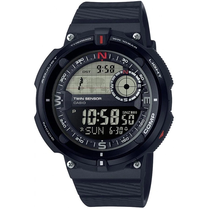 Casio SGW-600 Siyah Orijinal Silikon Saat Kordonu