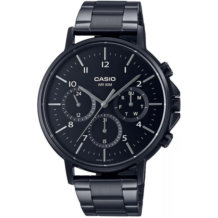 Casio Siyah Çelik Erkek Kol Saati MTP-E321B-1AVDF
