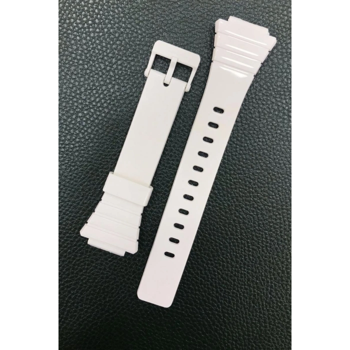 Casio W-215 Orijinal Silikon Beyaz Saat Kordonu