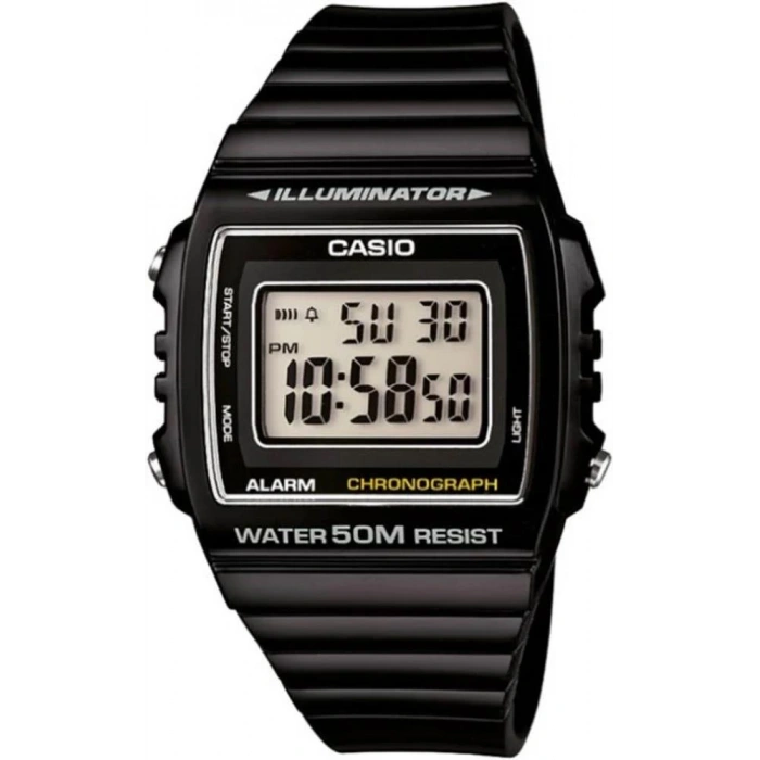 Casio W-215 Orijinal Silikon Siyah Saat Kordonu