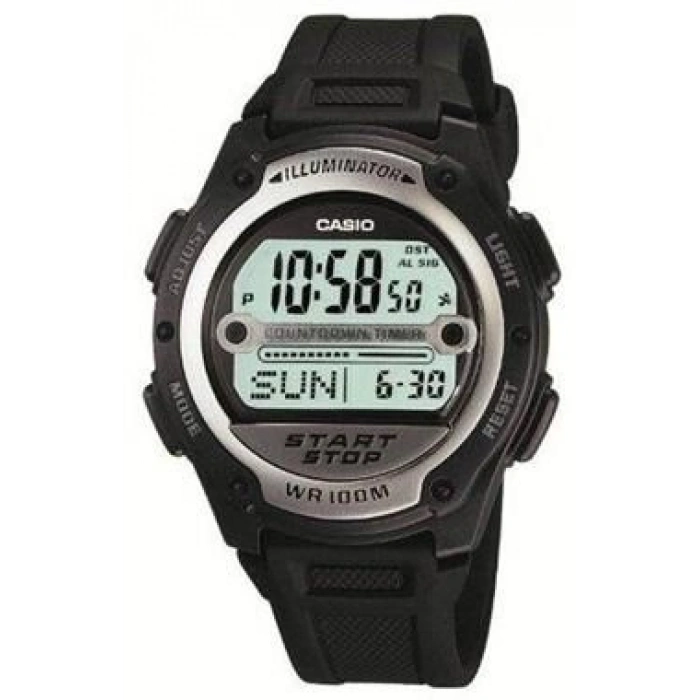 Casio W-756-1 Orijinal Silikon Siyah Saat Kordonu