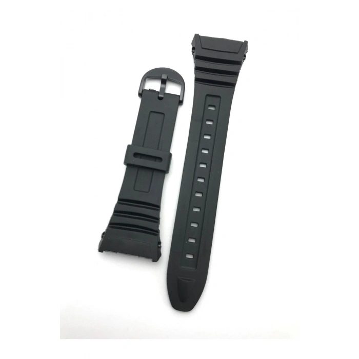 Casio W-96H Uyumlu Siyah Silikon Saat Kordonu Kayışı