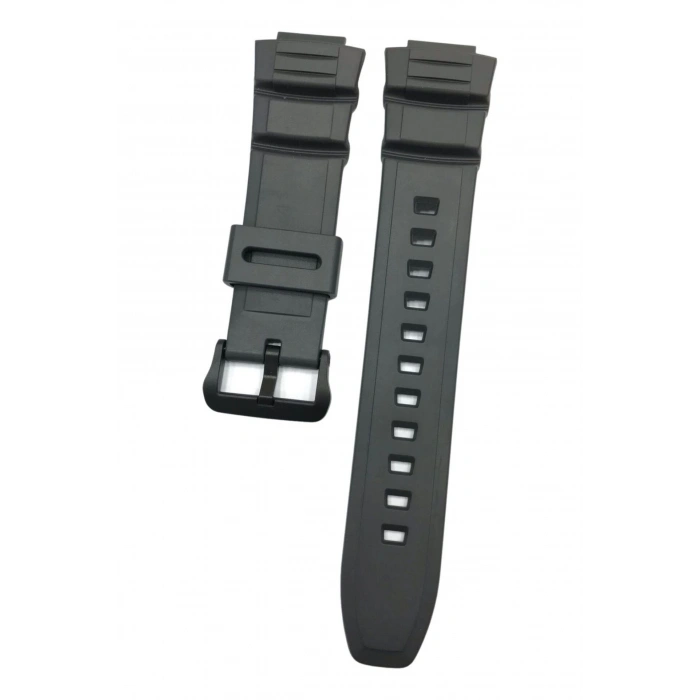 Casio W-S220 Gri Orijinal Silikon Siyah Saat Kordonu