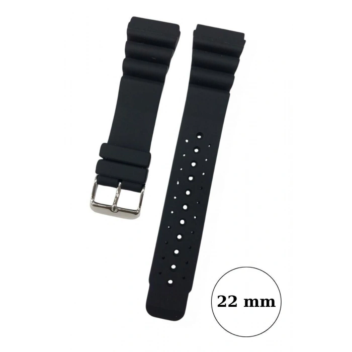 Dalgıç Saatleri ve Spor Saatler için 22 mm Kauçuk Saat Kordonu