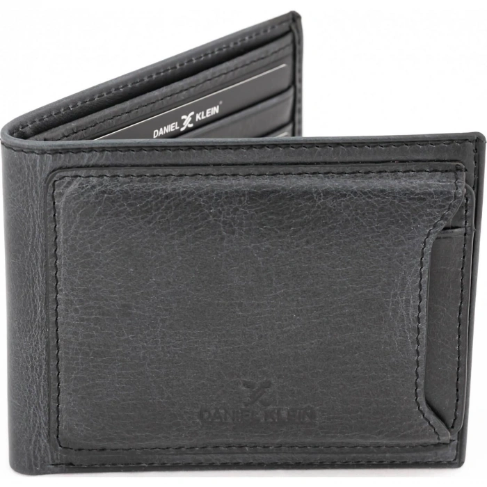 Daniel Klein Gri Hakiki Deri Erkek Cüzdanı DKW3030-01