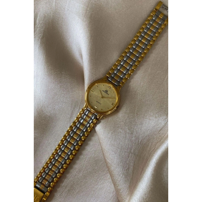 Diablo Altın Sarı Renkli Paslanmaz Çelik Kordon Orijinal Vintage Erkek Kol Saati