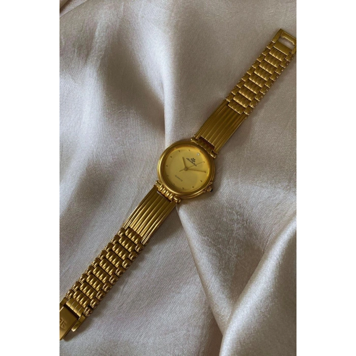 Diablo Altın Sarı Renkli Paslanmaz Çelik Kordon Orijinal Vintage Erkek Kol Saati