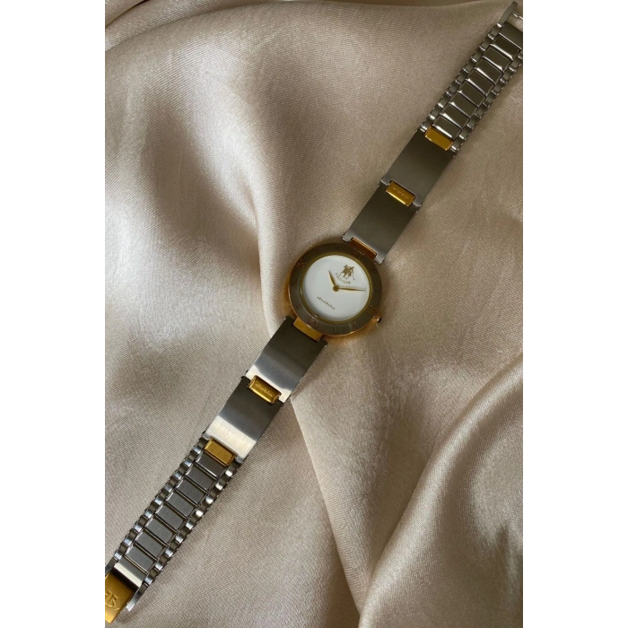 Diablo Sarı Gümüş Renk Paslanmaz Çelik Kordon Orijinal Vintage Erkek Kol Saati