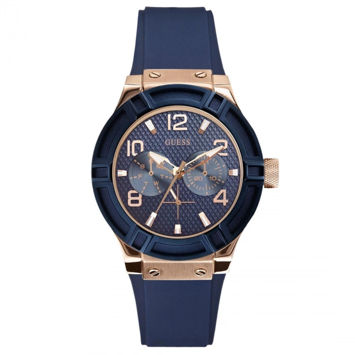 Guess GUW0571L1 Lacivert Silikon Kadın Saat Kordonu