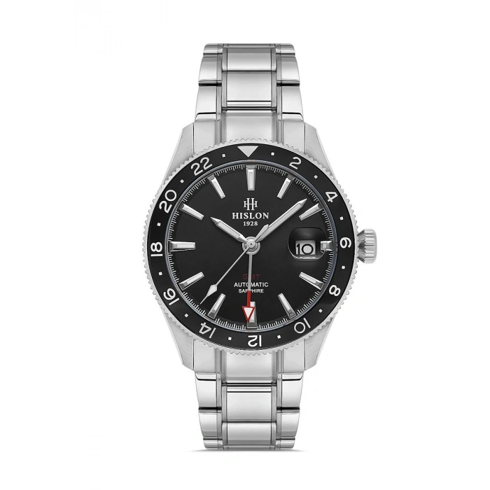 Hislon SD153T-04SS GMT Otomatik Erkek Kol Saati