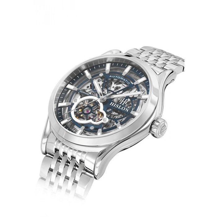 Hislon SD201S-11SS Solid Collection İskelet Kadran Otomatik Erkek Kol Saati