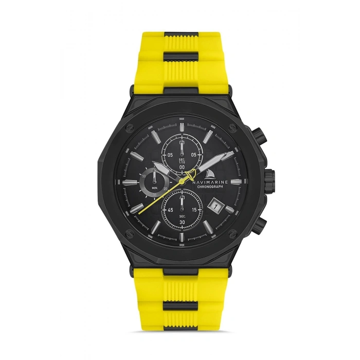 Navimarine HH03 Chronograph Silikon Sarı Erkek Kol Saati