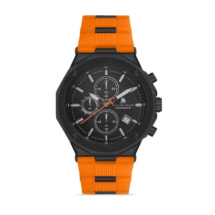 Navimarine HH03 Chronograph Silikon Turuncu Erkek Kol Saati