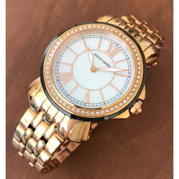 Pierre Cardin Bronz Çelik Kadın Kol Saati Sedef Ekranlı