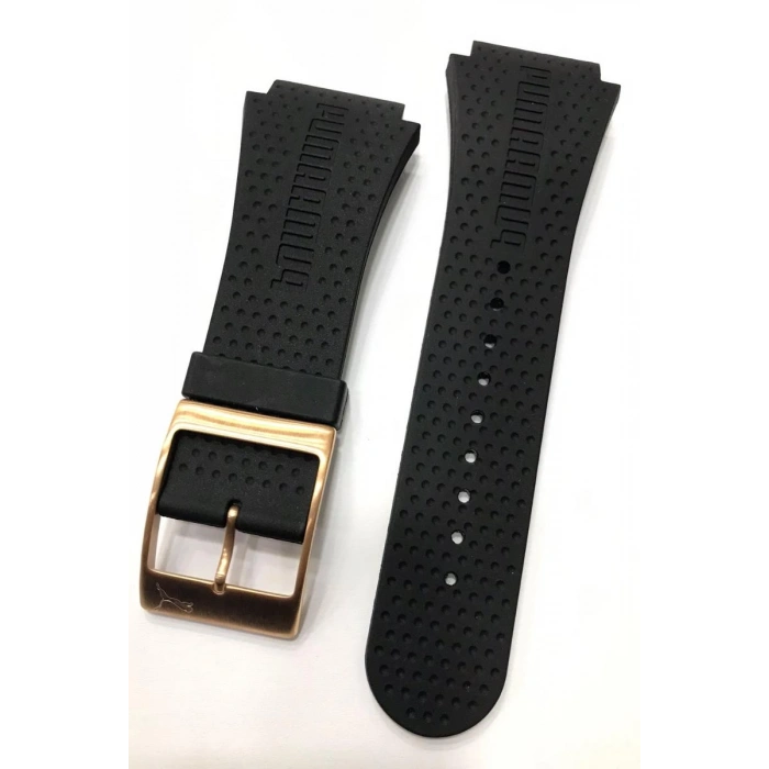 Puma PU100011005 Siyah Renk Orijinal Silikon Saat Kordonu Kayışı