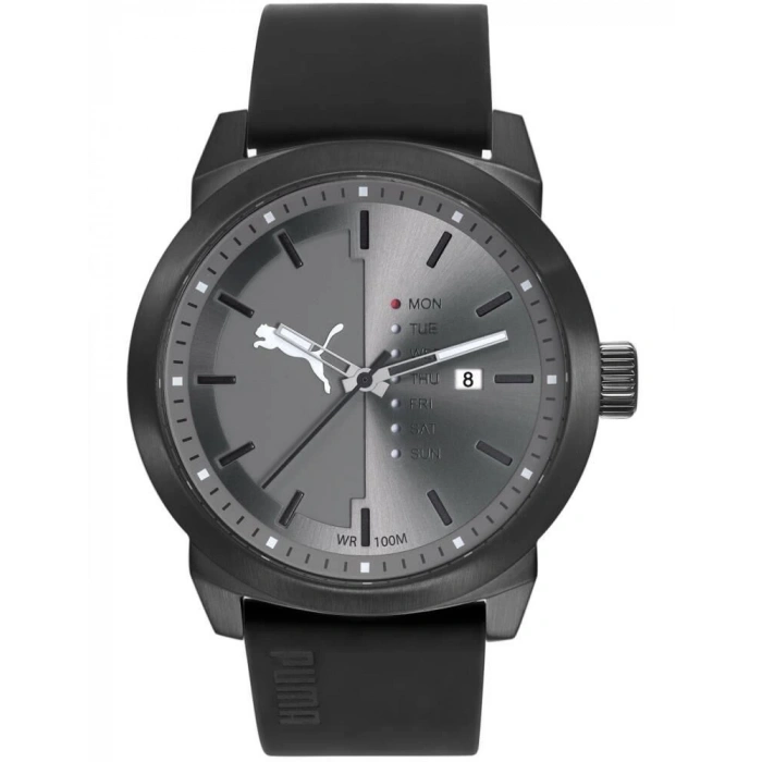 Puma PU104241005 Siyah Orijinal Deri Saat Kayışı