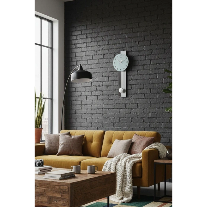 Regal Sarkaçlı Modern Tasarım Duvar Saati