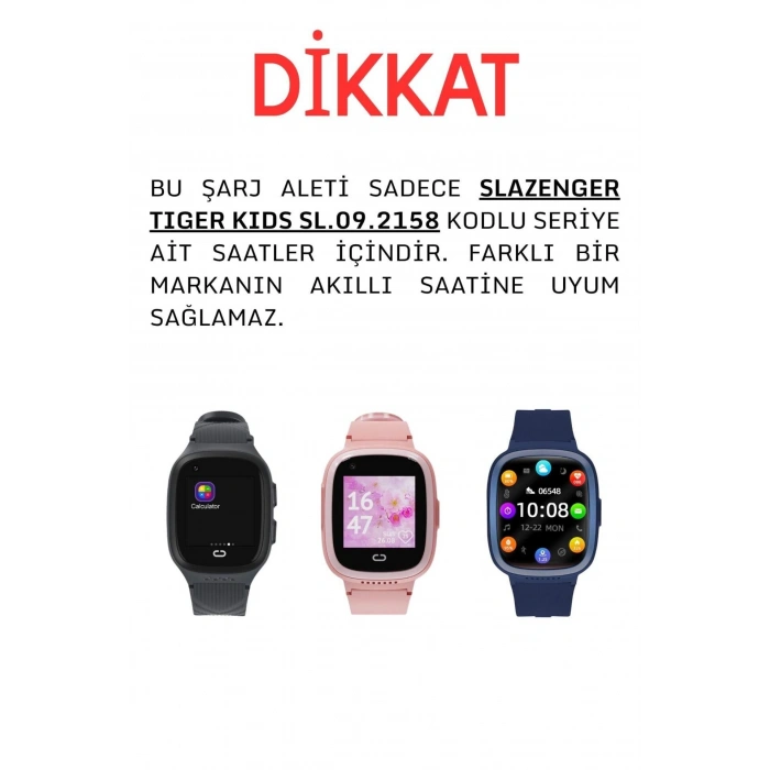 Slazenger Tiger Kids SL.09.2158 Akıllı Saatler için Şarj Aleti