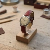 22 mm Yağlı Deri Beyaz Dikişli Akıllı Pimli Hakiki Deri Saat Kordonu