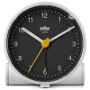 BRAUN BC01WB BEYAZ-SİYAH KLASiK ANALOG ALARMLI MASA SAATİ