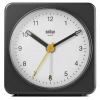BRAUN BC03BW SİYAH-BEYAZ KLASİK SEYAHAT ANALOG ALARMLI MASA SAATİ