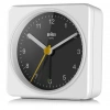 BRAUN BC03WB BEYAZ-SİYAH KLASİK SEYAHAT ANALOG ALARMLI MASA SAATİ