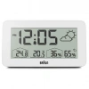 BRAUN BC13WP BEYAZ DİJİTAL HAVA DURUMU ALARMLI MASA SAATİ