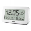 BRAUN BC13WP BEYAZ DİJİTAL HAVA DURUMU ALARMLI MASA SAATİ